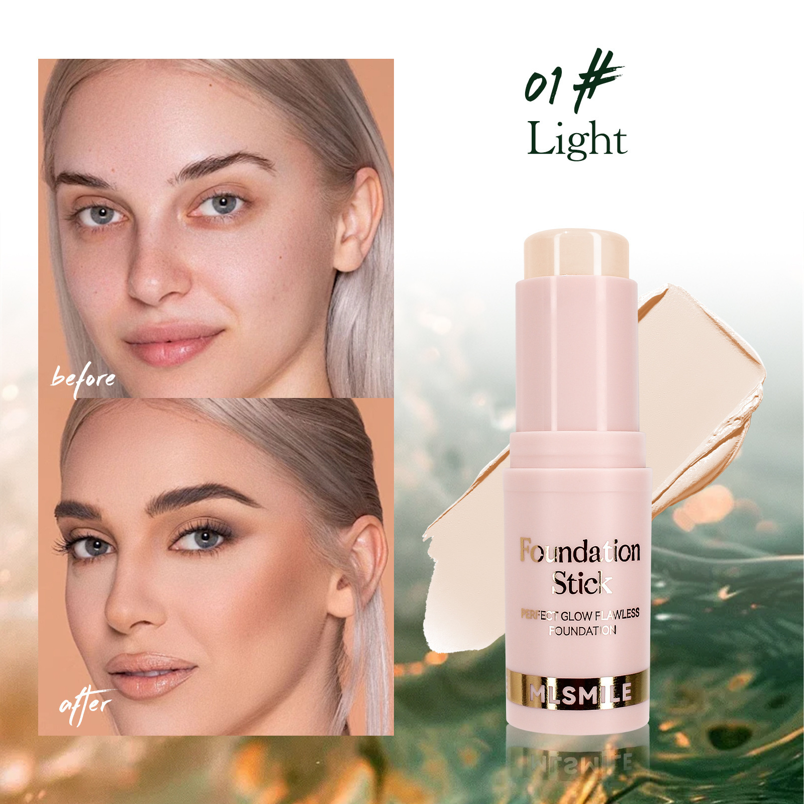 6-Color Foundation Stick Waterproof Sweat-Resistant Brightening and Contouring Concealer Stick with Lightweight Matte Finish Face Make Up Valentine’s Day Gift view 5