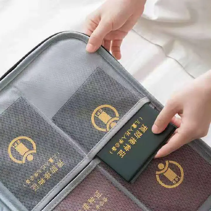 Waterproof Business Briefcase Bag Oxford Document Ipad Electronic Storage Document Organizer Pouch Handheld Tote With Combination Lock