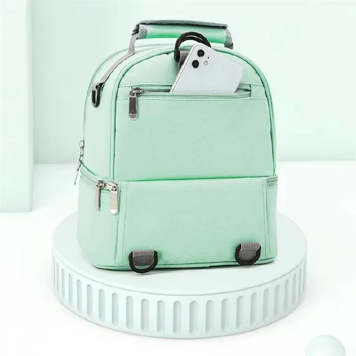 Double-Layer Insulated Breast Milk Storage Backpack, Baby Bottle Organizer Bag, Breast Pump Storage Bag, Mom Travel Backpack