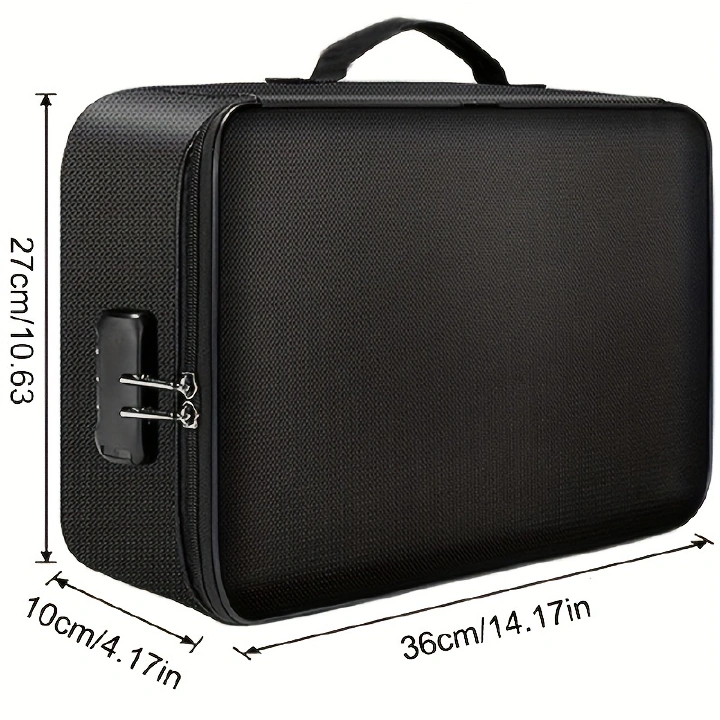 Waterproof Business Briefcase Bag Oxford Document Ipad Electronic Storage Document Organizer Pouch Handheld Tote With Combination Lock