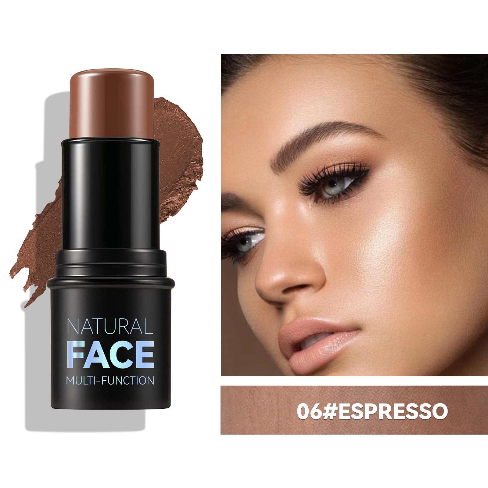 Multifunctional Face Contour Stick, Highlighter Blush Bronzer Stick Natural 3D Shaping Makeup Stick for Women view 10