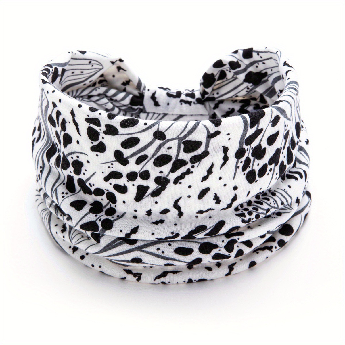 Women Leopard Print Wide Headband, Elastic Soft Sports Yoga Headband, Wide Hair Turban