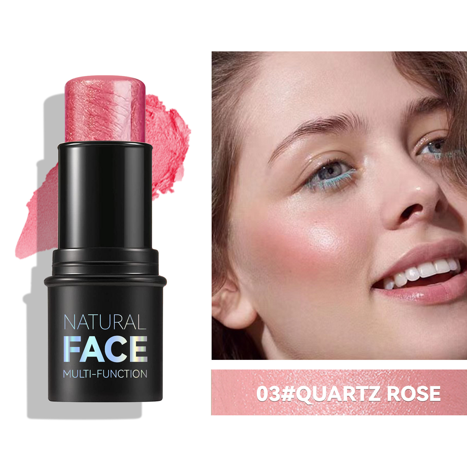 Multifunctional Face Contour Stick, Highlighter Blush Bronzer Stick Natural 3D Shaping Makeup Stick for Women view 7