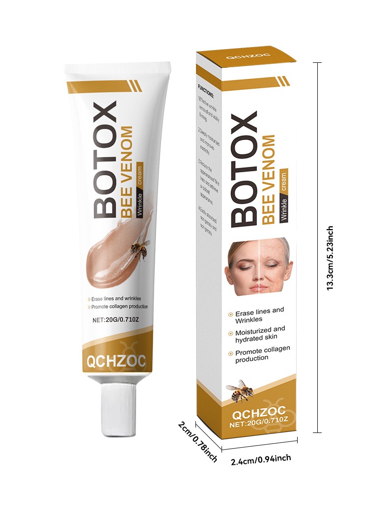 QCHZOC Bee Venom Cream 20g, Firming Moisturizing Face Cream, Anti-Aging Moisturizer, Reduces Fine Lines and Wrinkles