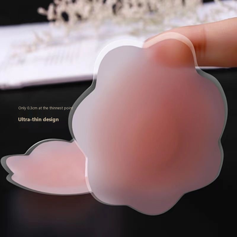 Silicone Nipple Covers for Women Reusable Invisible Breast Pasties Anti-Convex Ultra Thin Self Adhesive Waterproof Sweatproof Nipple Pads Skin Tone Flower Round Heart Shape 1 Pair Backless Dress