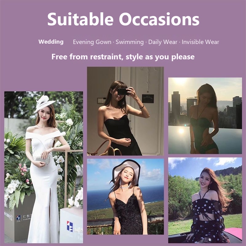 Silicone Nipple Covers for Women Reusable Invisible Breast Pasties Anti-Convex Ultra Thin Self Adhesive Waterproof Sweatproof Nipple Pads Skin Tone Flower Round Heart Shape 1 Pair Backless Dress