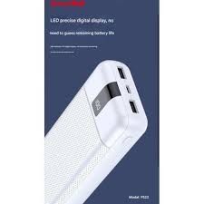 PS23 22.5W Super Fast Charging Power Bank 20000mAh with Built-in 3 Cables (Type-C, Lightning, Micro) Portable External Battery Charger Pack for Smartphones & Accessories - white