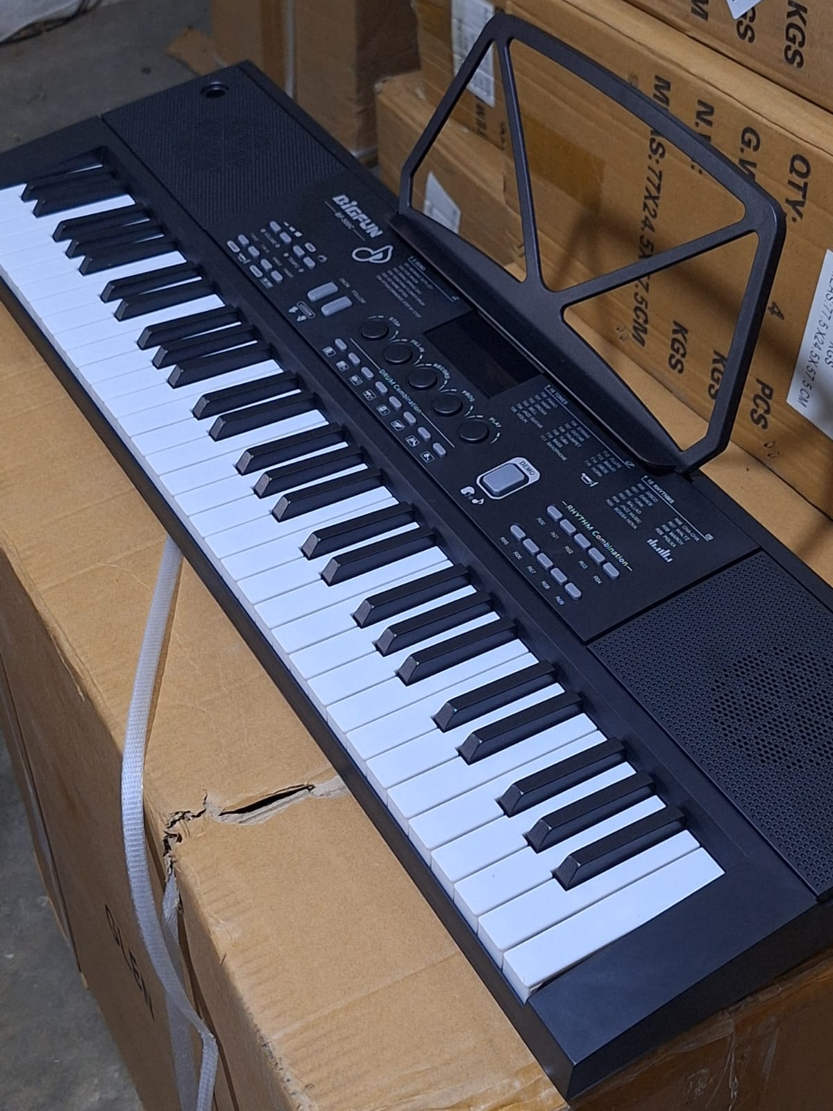 61 Keys Electronic Keyboard Piano – Rechargeable Learning Keyboard – Black