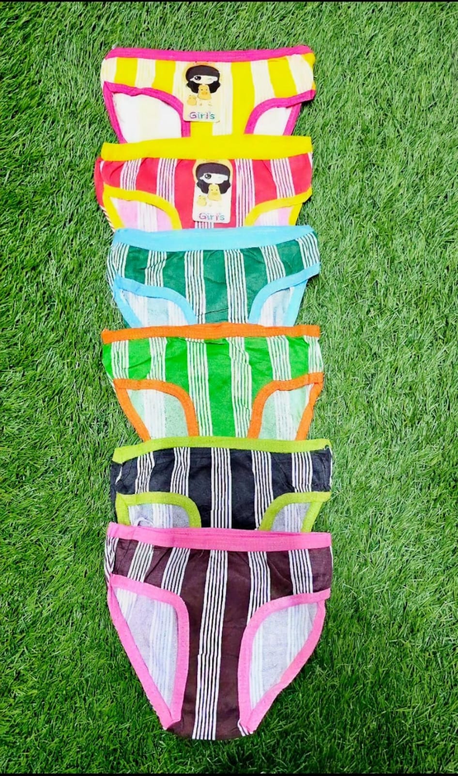 6PCS Baby - 2yrs Girls' Bloomers pants Assorted prints Underwear Kids Panties Comfy pants Briefs Soft Material Dotted/Striped/Hearts/Shapes Assorted Patterns
