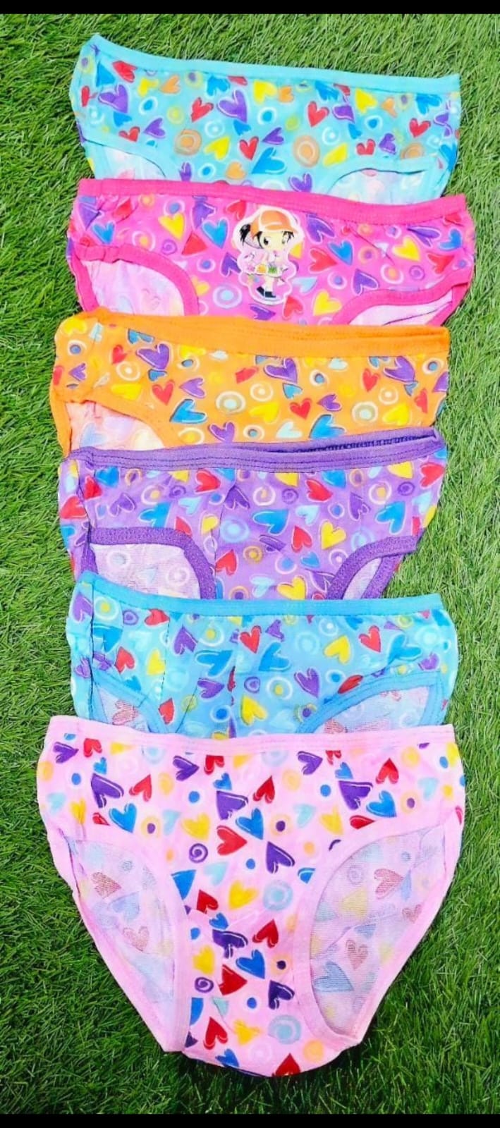 6PCS Baby 2-4yrs Girls' Bloomers pants Assorted prints Underwear Kids Panties Comfy pants Briefs Soft Material Dotted/Striped/Hearts/Shapes Assorted Patterns