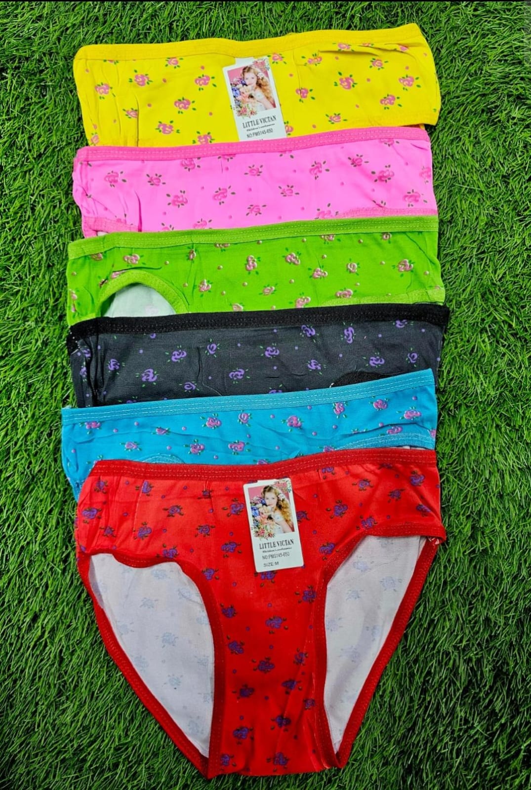 6PCS Baby 4-6yrs Girls' Bloomers pants Assorted prints Underwear Kids Panties Comfy pants Briefs Soft Material Dotted/Striped/Hearts/Shapes Assorted Patterns