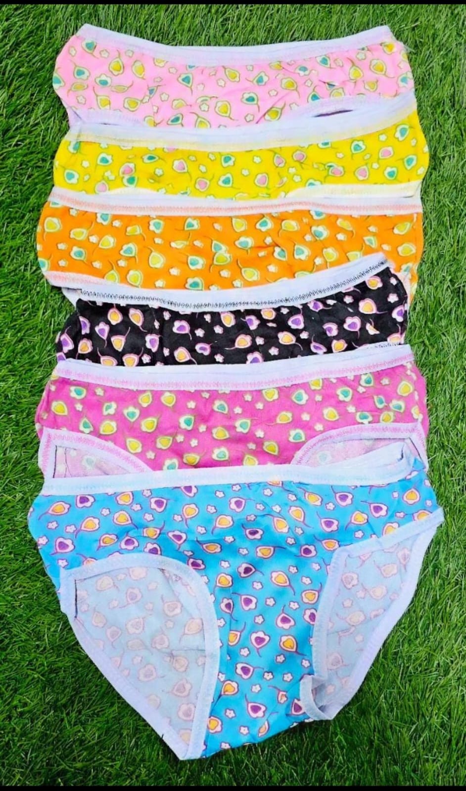 6PCS Baby 6-9yrs Girls' Bloomers pants Assorted prints Underwear Kids Panties Comfy pants Briefs Soft Material Dotted/Striped/Hearts/Shapes Assorted Patterns