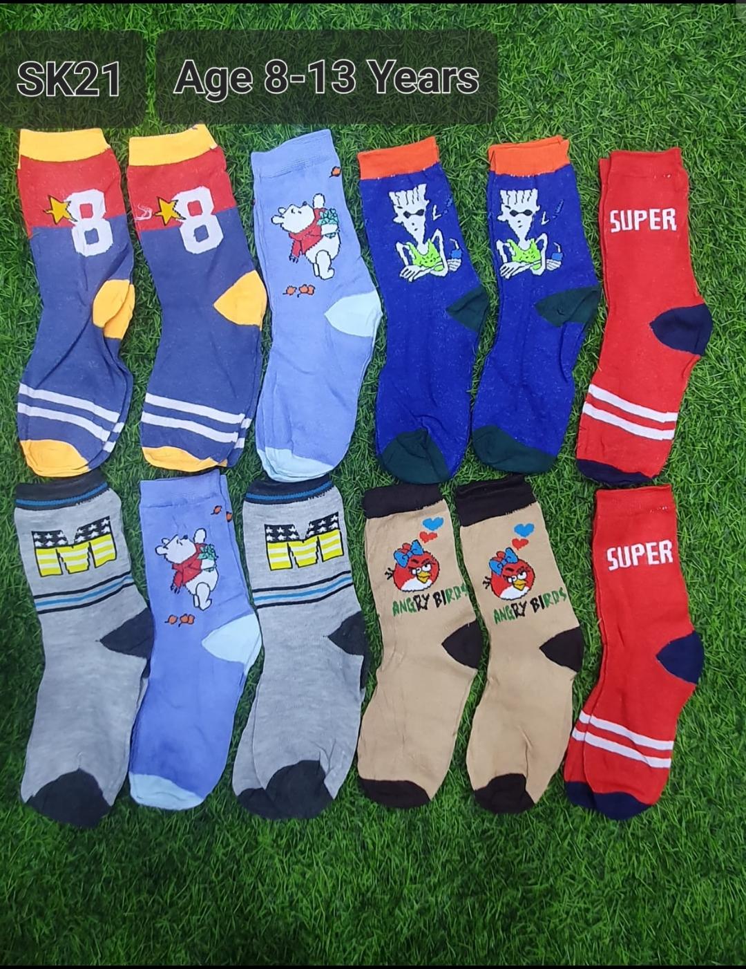 OFFER! 6 PAIRS 9-12 YEARS Kids Ankle Socks Newborn 0-6 months pairs baby socks warm cotton feel random One Size