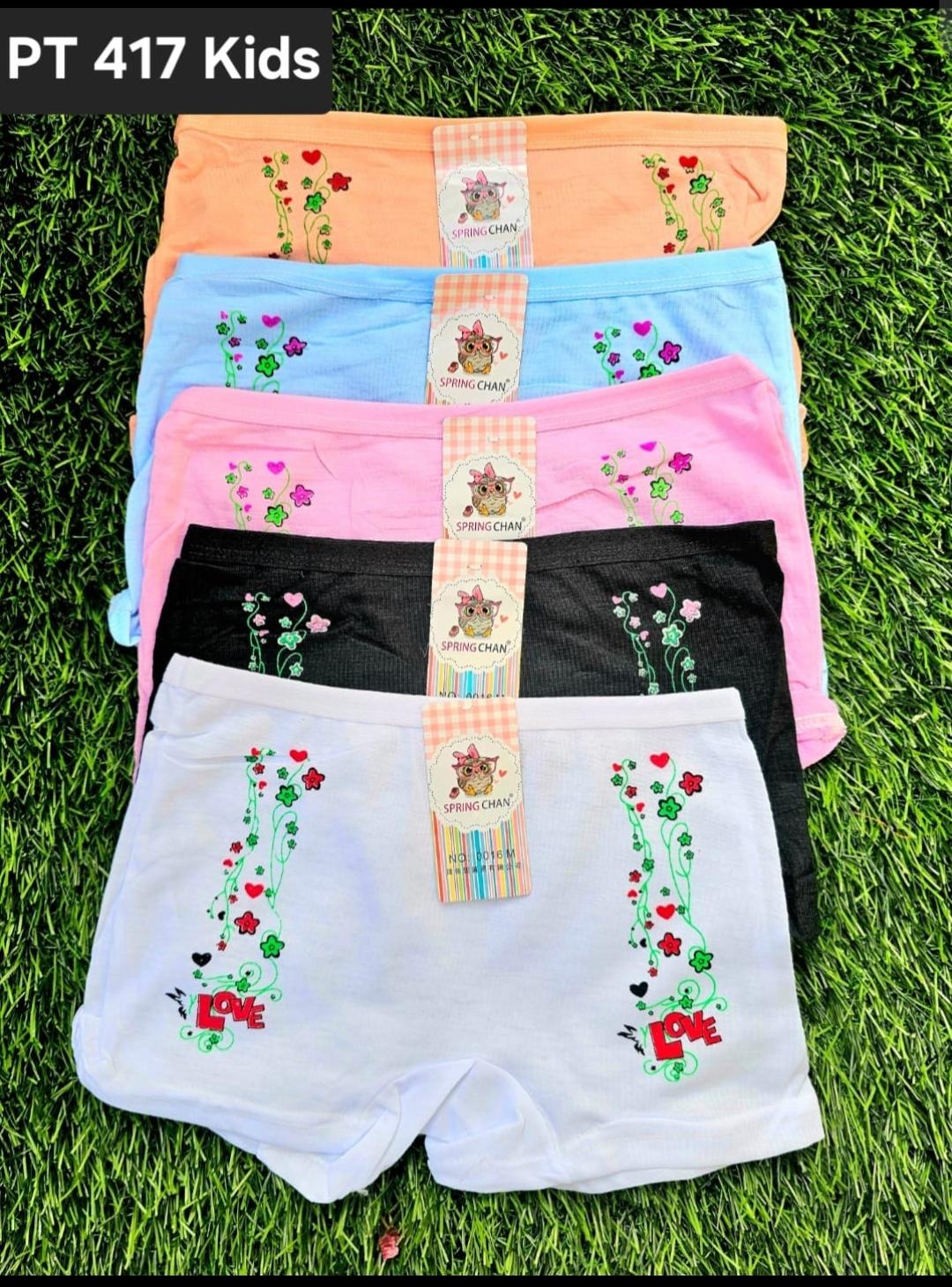 6PCS Girls' Bloomers pants Assorted prints Underwear Kids Panties Comfy pants Briefs Soft Material Dotted/Striped/Hearts/Shapes Assorted Patterns