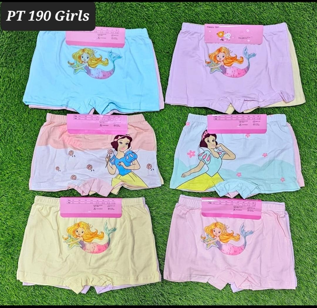 6PCS Girls' Bloomers pants Assorted prints Underwear Kids Panties Comfy pants Briefs Soft Material Dotted/Striped/Hearts/Shapes Assorted Patterns