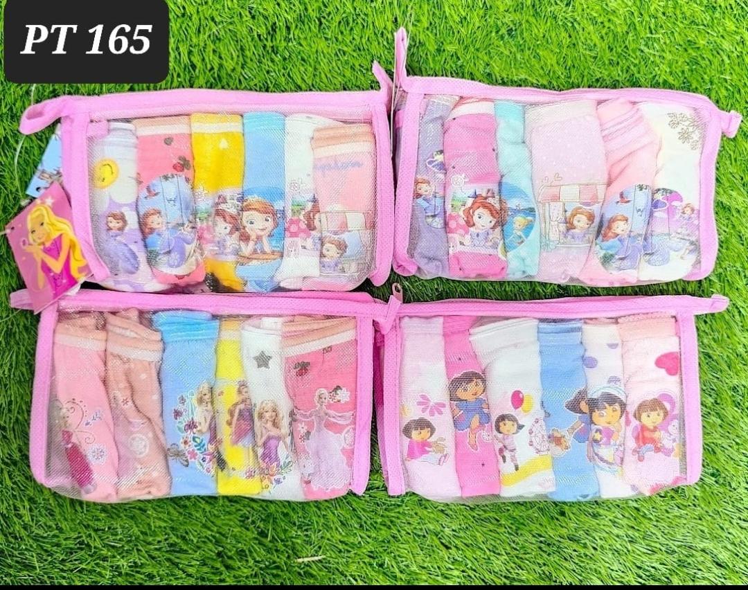 6PCS Girls' Bloomers pants Assorted prints Underwear Kids Panties Comfy pants Briefs Soft Material Dotted/Striped/Hearts/Shapes Assorted Patterns
