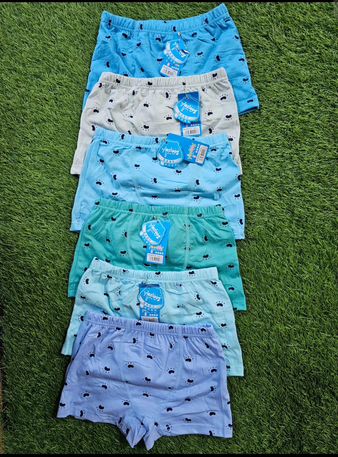 6PCS Breathable Cotton Baby Boys Boxer Shorts Soft Breathable Elastic Waist Underwear for Toddlers & Kids