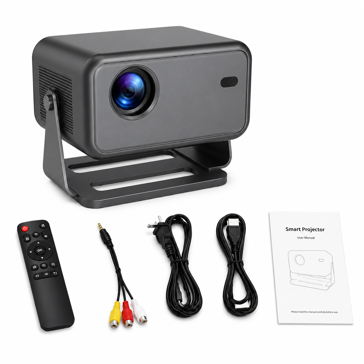 Genera Smart LED Projector Portable Home Theater – Full HD Multimedia Projector with Remote Control