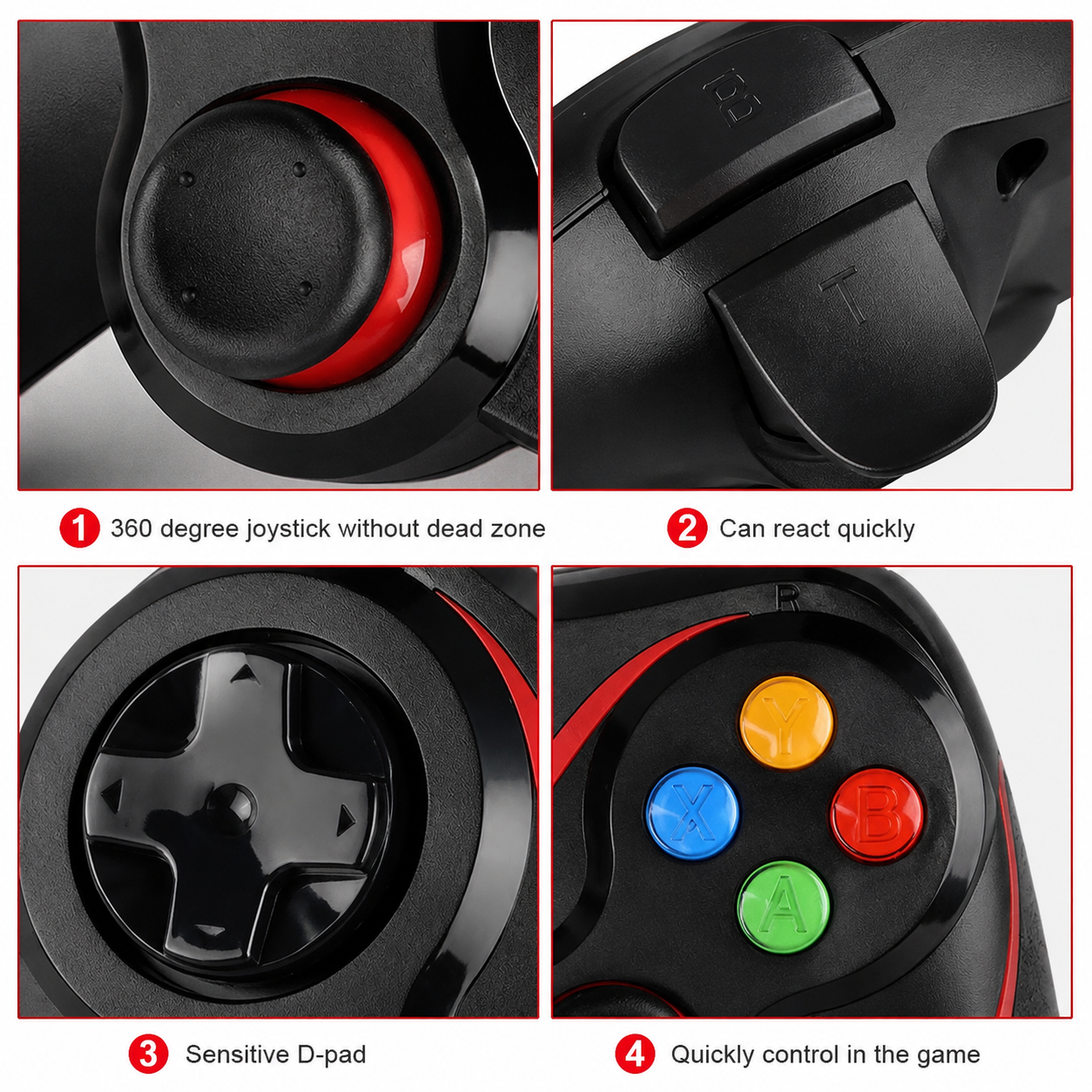 V8 Wireless Bluetooth Gamepad Controller – Mobile Gaming Controller for Android, iOS, PC & PS3
