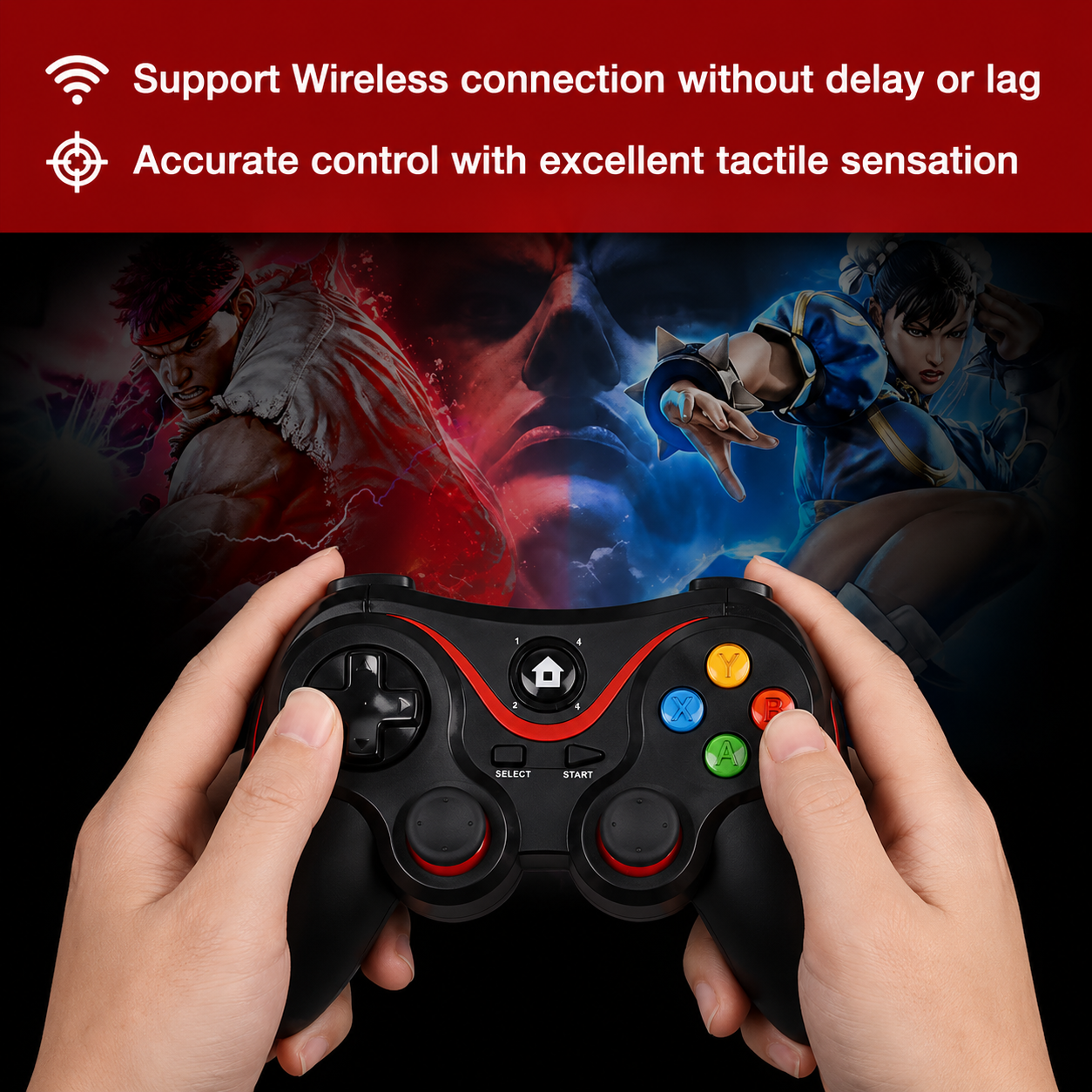 V8 Wireless Bluetooth Gamepad Controller – Mobile Gaming Controller for Android, iOS, PC & PS3