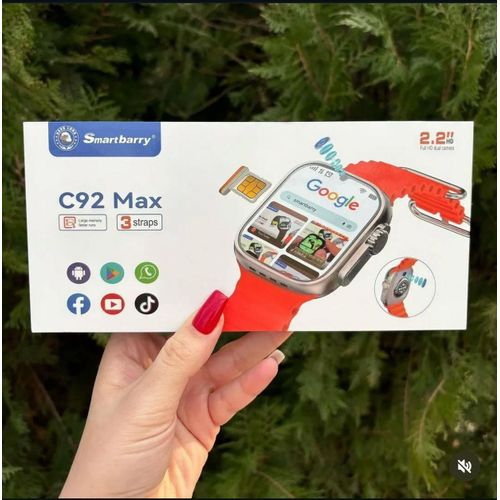 C92 Max 4G Android Smart Watch – 2.2-Inch HD Touchscreen Smartwatch with SIM Card, 6GB RAM, 64GB ROM, Dual Camera & WiFi