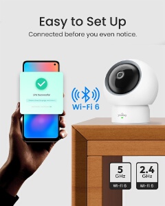 Youkey P310 Indoor Pan & Tilt WiFi Camera – 2.5K QHD 4MP Security Camera with 360° View