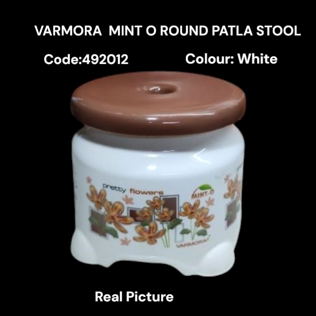 Heavy Duty Plastic Portable Home & Kitchen Stool - Strong Multipurpose Seating Stool for Kitchen, Dining Room, Bathroom, Garden, Balcony, Office, Laundry Room & Outdoor Use