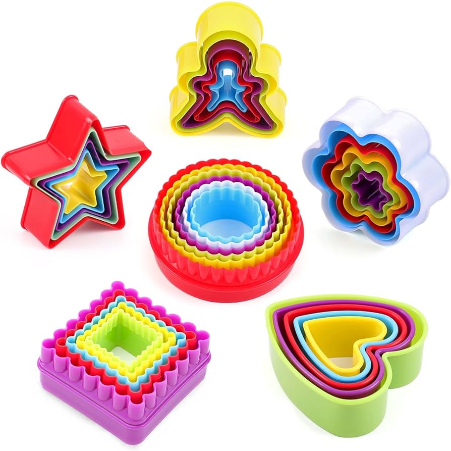 Plastic Cookie Cutter & Shaper Set – DIY Biscuit Moulds for Baking Cookies, Fondant, Pastries & Cake Decoration