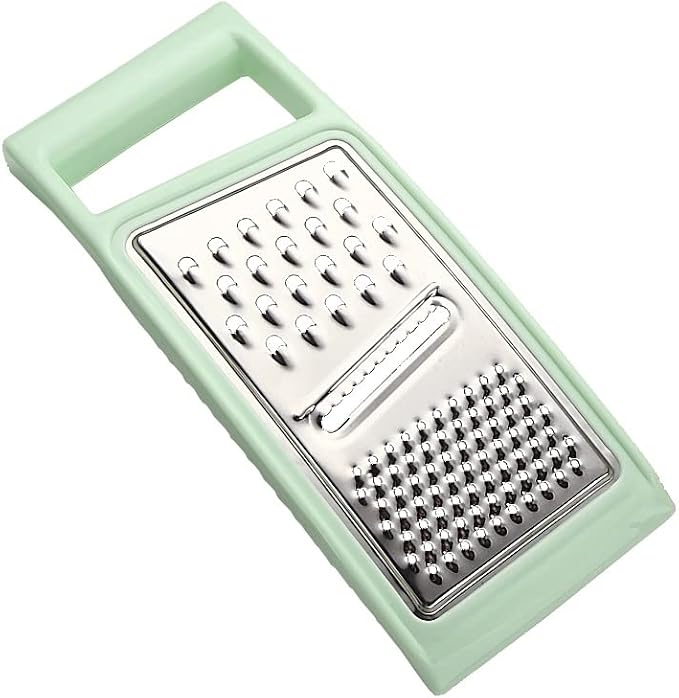 Multifunctional Stainless Steel Grater with Plastic Handle & Peeler – Vegetable, Cheese, Fruit & Kitchen Food Prep Tool