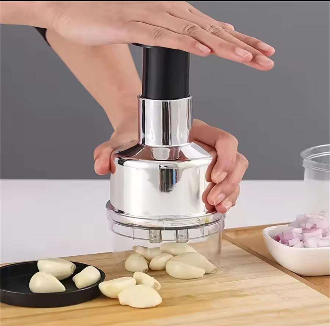 Multifunctional Manual Food Chopper – Hand Pull Vegetable Cutter, Onion Chopper, Garlic Mincer, Fruit & Salad Processor Kitchen Tool