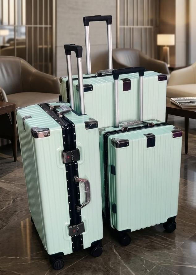 ZIPLEES 3PCS Aluminum Frame Zipless Suitcase Set – Premium Hard Shell Travel Luggage with TSA Lock, 360° Spinner Wheels, Large Capacity Travel Bags