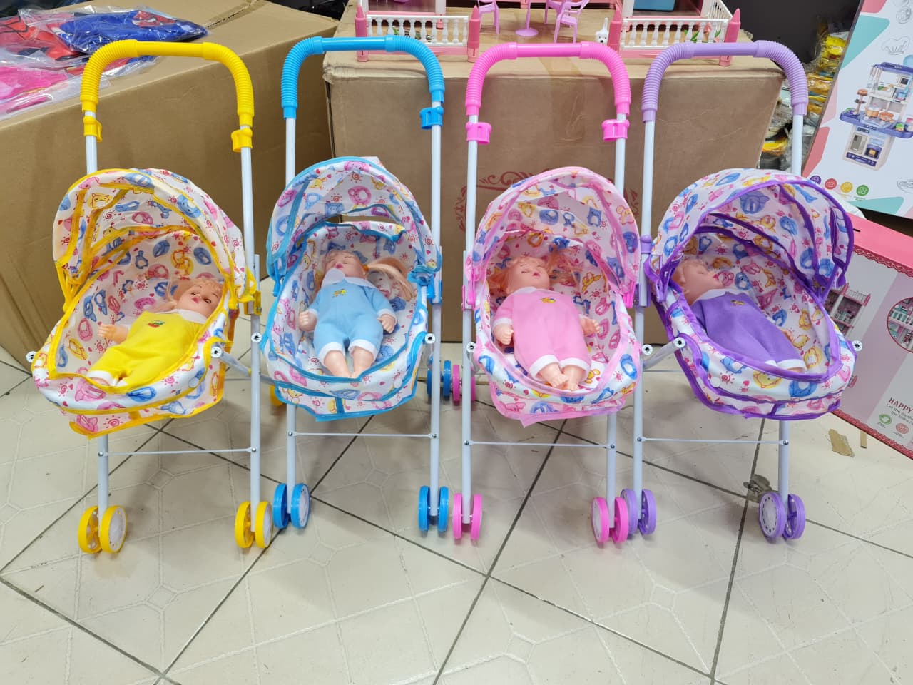 Stroller Doll Toy for Kids Baby Doll with Push Stroller Pretend Play Set Interactive Role Play Toy for Girls Children Indoor Outdoor Fun Gift