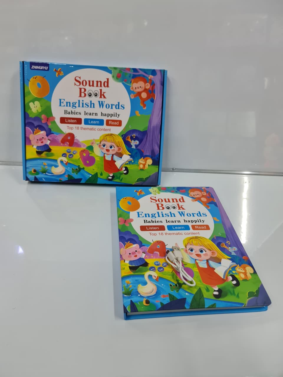 Rechargeable Sound Audio Book for Kids Interactive Educational Learning Book with Audio Buttons Early Learning Toy for Children Reading Listening and Fun