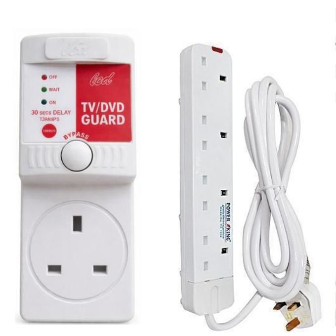 Power King 4 Way Extension Socket And A Free Mk Tv Guard Protector