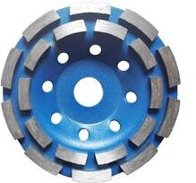 Vwin Power 4.5 Inch Diamond Cup Wheel 115mm | Heavy Duty Double Row Terrazzo Disc for Angle Grinder | Professional Concrete Marble Granite Stone Surface Leveling Professional   Grinding Abrasive Wheel