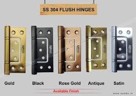 Heavy Duty Butterfly Door Hinges Flush Non Mortise Folding Hardware Brackets for Wooden Wardrobe Cupboard Closet Cabinet Gates Pack of 10 Smooth Ball Bearing Steel, Black Silver Gold Flush Latch Joint