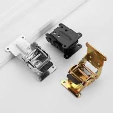 90 Degree Self Locking Folding Hinges Foldable Furniture Leg Support Brackets Pack of 4 Heavy Duty Extension Hardware for Table Chair Workbench Bed Feet Black Silver Bronze Drop Leaf Flap Lock.