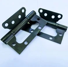Heavy Duty Butterfly Door Hinges Flush Non Mortise Folding Hardware Brackets for Wooden Wardrobe Cupboard Closet Cabinet Gates Pack of 10 Smooth Ball Bearing Steel, Black Silver Gold Flush Latch Joint