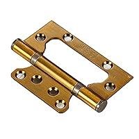 Heavy Duty Butterfly Door Hinges Flush Non Mortise Folding Hardware Brackets for Wooden Wardrobe Cupboard Closet Cabinet Gates Pack of 10 Smooth Ball Bearing Steel, Black Silver Gold Flush Latch Joint