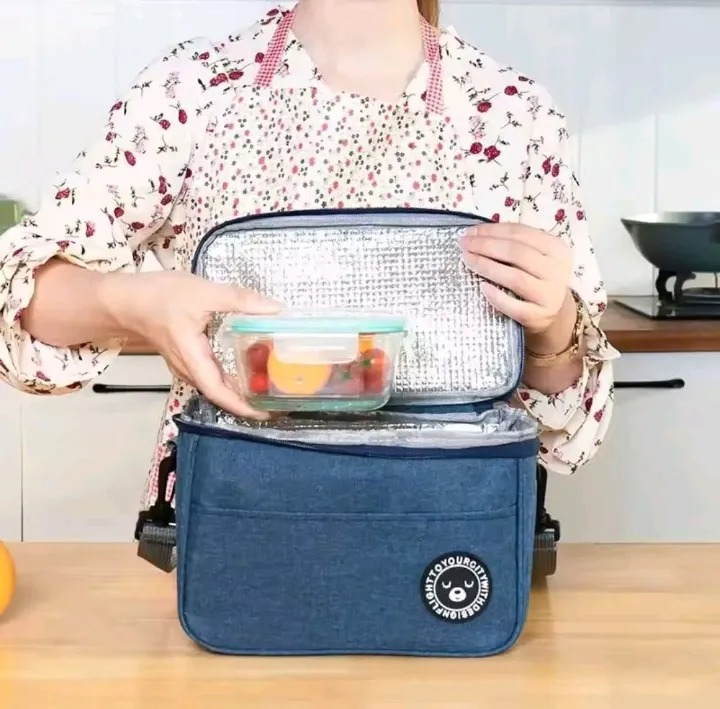 Offer!!Offer!!! Insulated 9L Large Capacity Lunch Bag – Portable Thermal Cooler Bag for Kids, Women & Men with Adjustable Shoulder Strap, Leakproof & Durable for Work, School & Travel