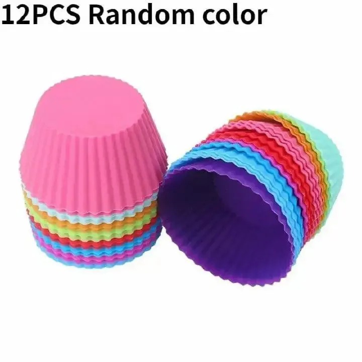 RESTOCK Offer !!! Reusable Standard Colorful Truffle Cups Non-stick Cupcake Baking Liners Muffin Molds Silicone Baking Cups Cake Mold
