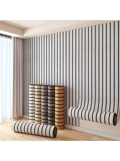 Offer Offer!! Wallpaper Flute Panel Design Self- Adhesive -5M | a versatile and stylish decorative material designed to enhance surfaces in your home or workspace