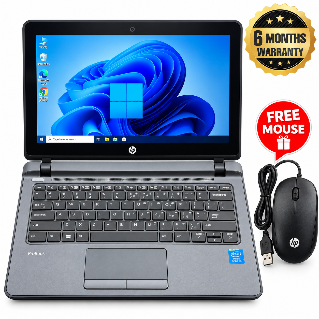 HP ProBook 11 G2 Touchscreen Laptop – Celeron | 4GB RAM | 500GB HDD | 11.6″ HD | Windows 11 Pro | Refurbished