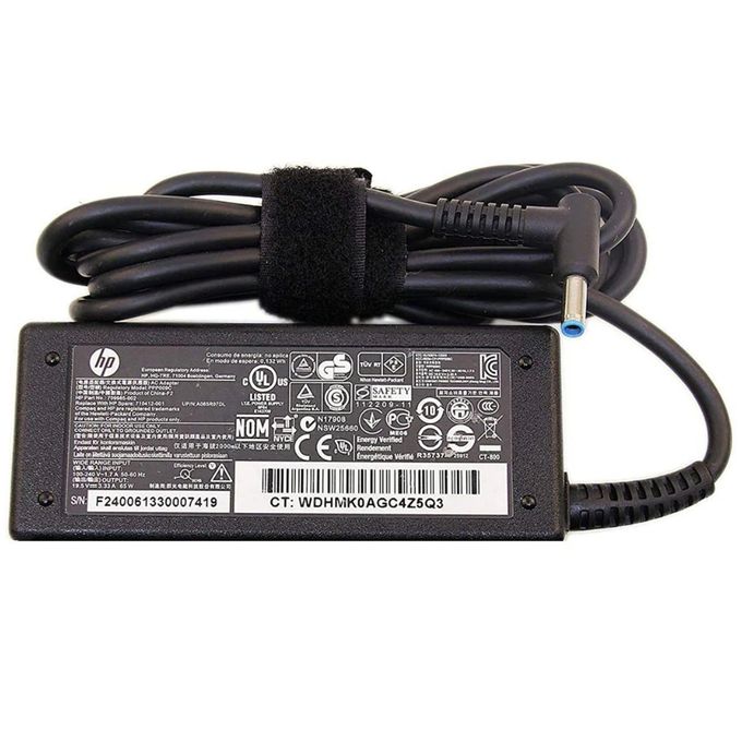 HP EliteBook Blue Pin Charger 65W (19.5V 3.33A) – For 830 G5 / G6– Complete with Power Cable