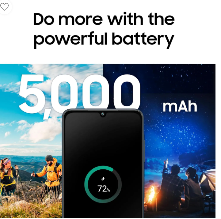 Samsung A06 4GB RAM +128 R0M  supports fast charging, allowing you to recharge the battery quickly. It comes with a 25W wired adapter for quick recharging,Large edge-to-edge display for immersive view