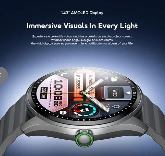 Oraimo SPECIAL OFFER! Watch Nova 2R Lite 1.43" AMOLED 30-Day Standby Smart Watch 1.43" AMOLED Display
Immersive Visuals In Every Light
Experience true-to-life colors and sharp details
