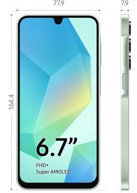 Samsung Galaxy A16 128GB+4GB 6.7" Super AMOLED Display 50MP Triple Camera Android 14 Mediatek Helio G99 5000mAh 25W Type-C Charge Smart Phones phone,  5000mAh battery supports 25W fast charging