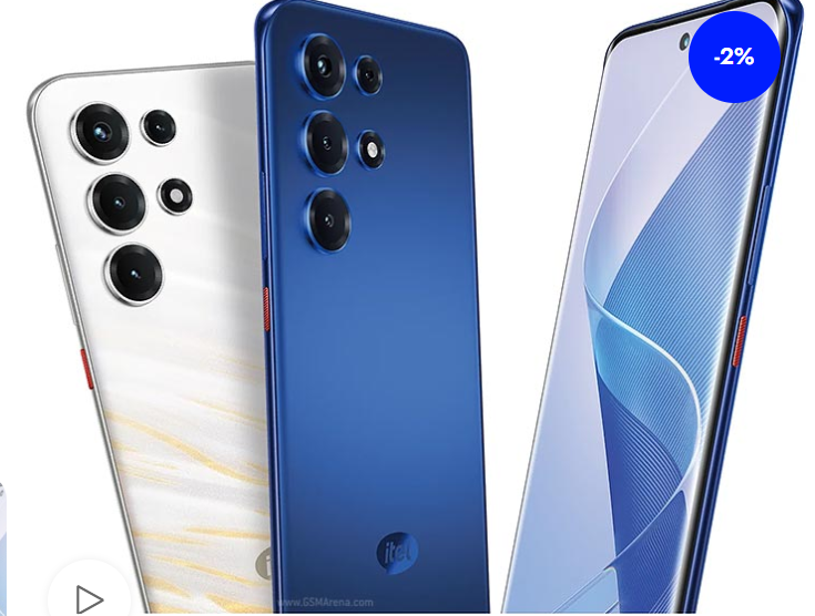 ITEL S26 Ultra, 6.78' Curved Screen Corning 8GB+ 256GB Storage + Up To 16GB RAM 6000mAh Battery, 50MP Camera  Unisoc T7300 chipset, is highlighted for offering strong performance for a 4G device,