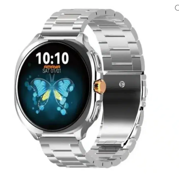 Amaya ASW-50 Watch Lite smart watch with interactive video watch face, vibrant AMOLED display, 350mAh battery, activity tracking, and health monitoring, A stylish, feature-packed wearable, Free Silico