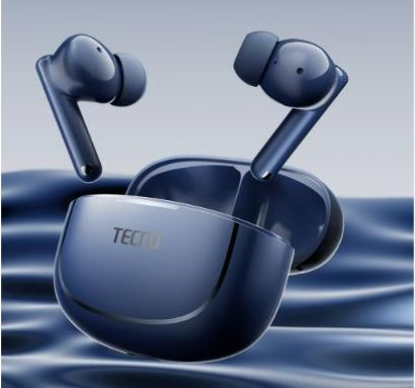 Tecno Buds 4 Air BD04 TWS Earbuds, 320mAh, Up To 22 Hours Playtime, Enhanced Bass, Touch Bluetooth 5.4, delivering enhanced connection stability, lower power consumption, and faster pairing